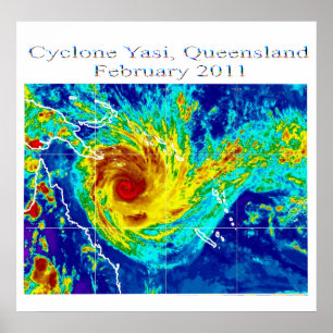Cyclone Yasi 2, Queensland, february 2011 Poster