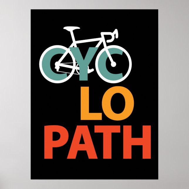 Cyclopath Bicycle Funny Cycling Poster (Front)