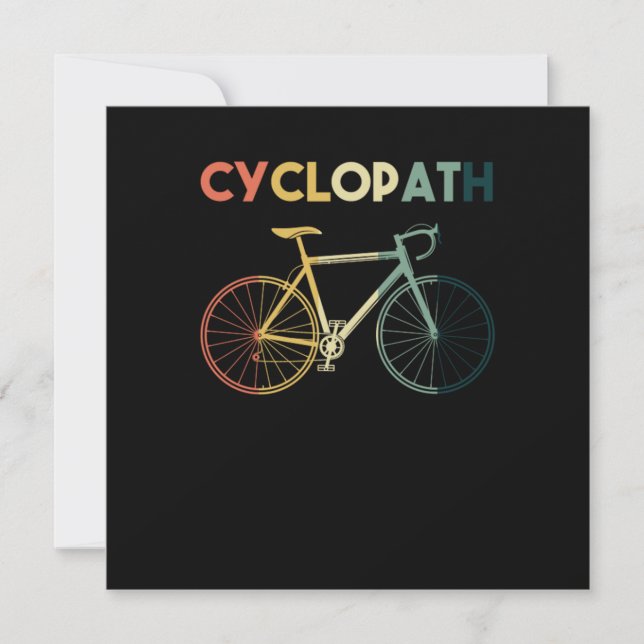 Cyclopath Cyclist Bike Cycling Mountain Bike Gift Invitation (Front)