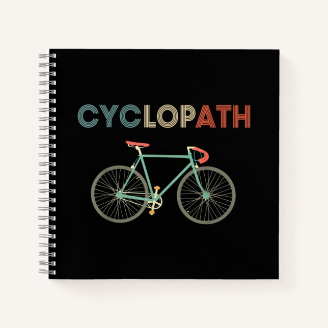 Cyclopath Funny Bicycle Cyclist Humour Notebook (Front)