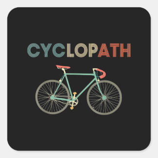 Cyclopath Funny Bicycle Cyclist Humour Square Sticker