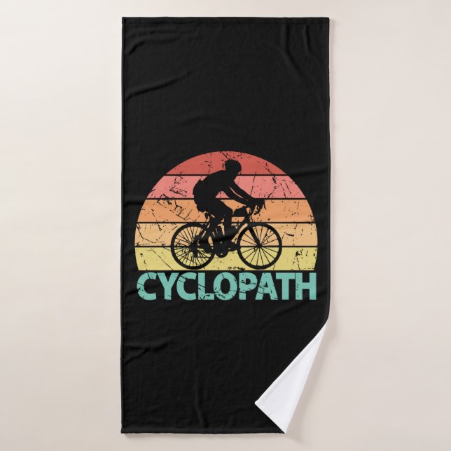 Cyclopath Funny Cycling Bath Towel (Bath Towel)