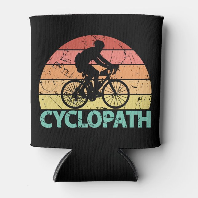 Cyclopath Funny Cycling Can Cooler (Front)