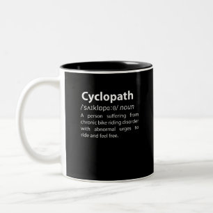 Cyclopath Funny Dictionary Definition Two-Tone Coffee Mug