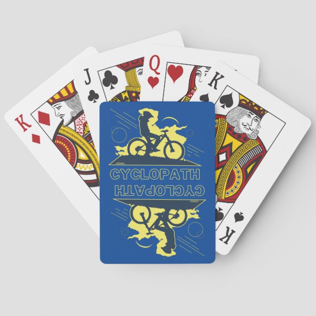CYCLOPATH funny mountain bike gift idea            Playing Cards (Back)