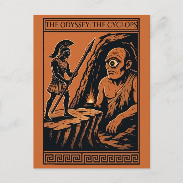 Cyclops Cave Duel Postcard (Front)