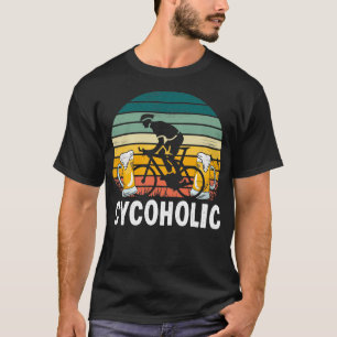 Cycoholic Funny Cycling and Beer Gift T-Shirt