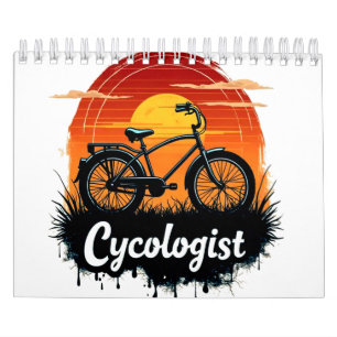 Cycologist Bike Adventure: Sunset Graphic Tee  Calendar