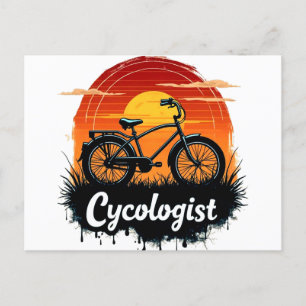 Cycologist Bike Adventure: Sunset Graphic Tee  Holiday Postcard