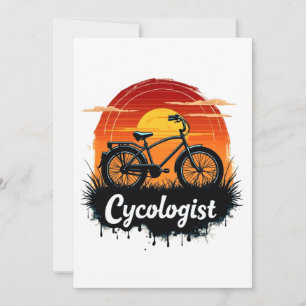 Cycologist Bike Adventure: Sunset Graphic Tee Invitation