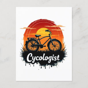 Cycologist Bike Adventure: Sunset Graphic Tee Postcard