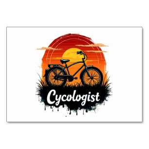 Cycologist Bike Adventure: Sunset Graphic Tee Table Number