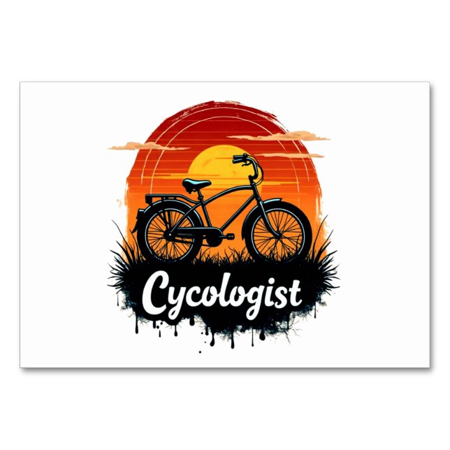 Cycologist Bike Adventure: Sunset Graphic Tee  Table Number (Front)