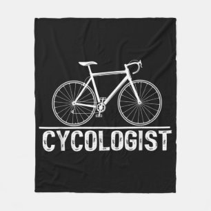 Cycologist Bike Cycling Bicycle Cyclist Fleece Blanket
