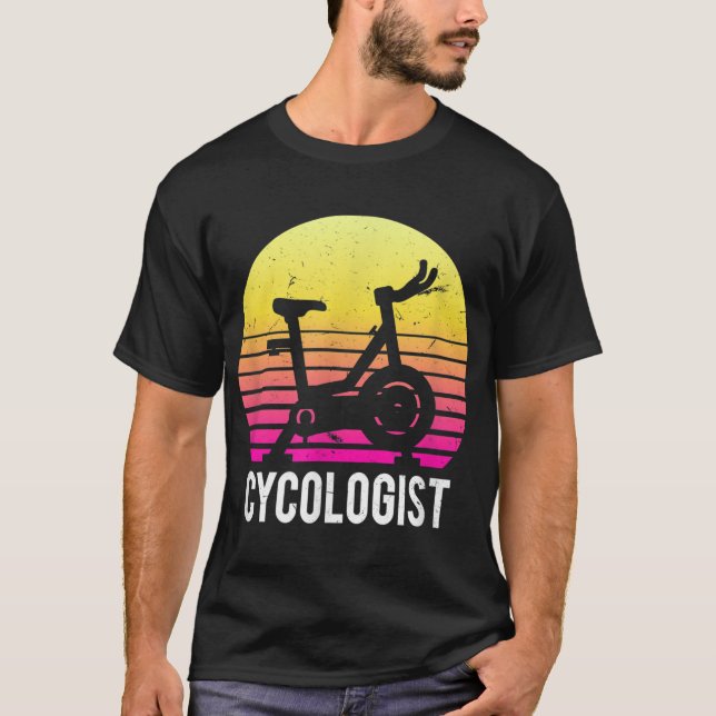 Cycologist Bike Rider Funny Spin Class Cyclist Gif T-Shirt (Front)