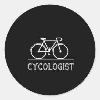 Cycologist Cycle Lover Gift Cycling Mountain Gift Classic Round Sticker