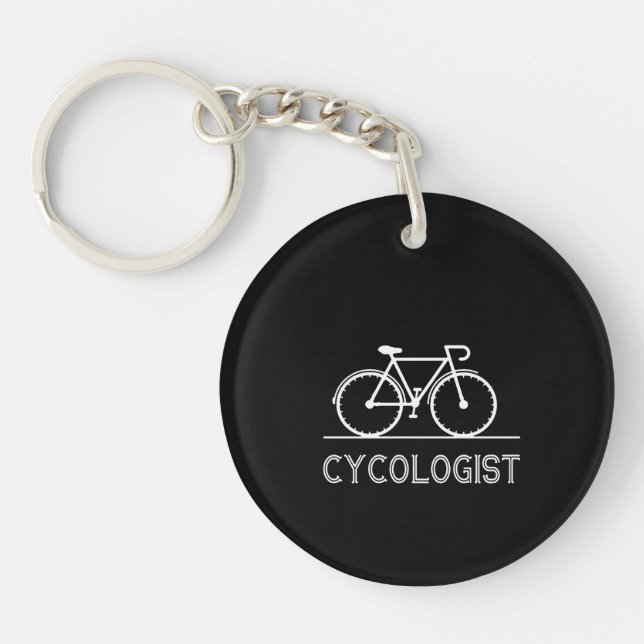 Cycologist Cycle Lover Gift Cycling Mountain Gift Key Ring (Front)