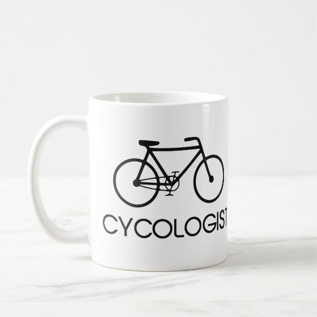 Cycologist Cycling Cycle Coffee Mug (Left)