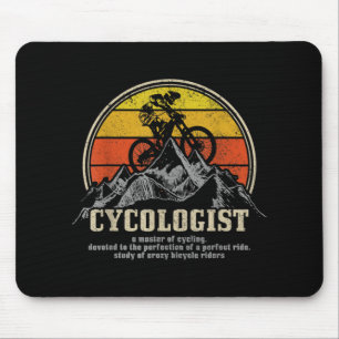 Cycologist Definition Funny Mountain Bike MTB Mouse Pad