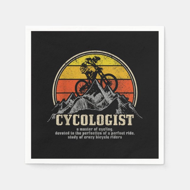 Cycologist Definition Funny Mountain Bike MTB Napkin (Front)