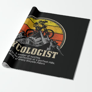 Cycologist Definition Funny Mountain Bike MTB Wrapping Paper