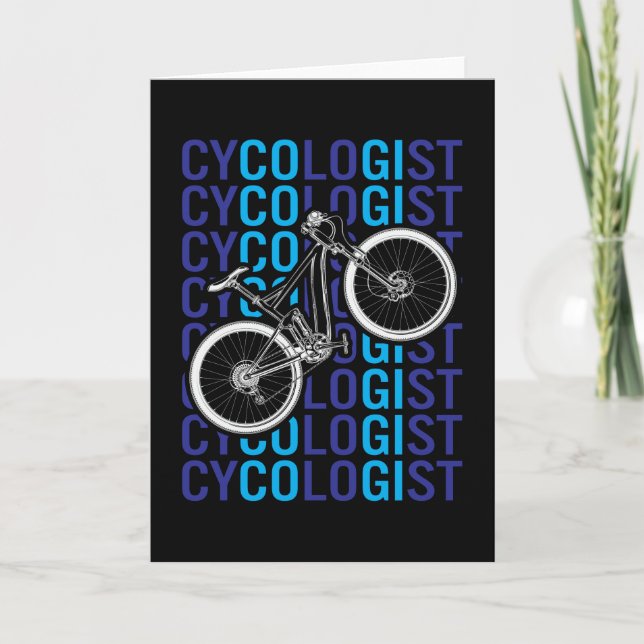 Cycologist Funny Bicycle Cycling Fun Card (Front)