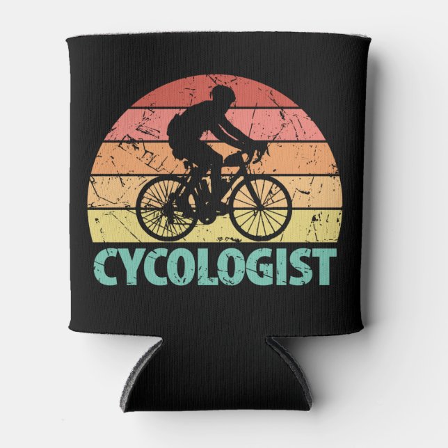 Cycologist Funny Cycling Can Cooler (Front)