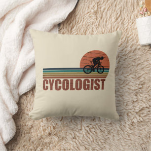 Cycologist funny cycling saying cushion