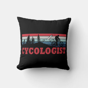 Cycologist funny cycling saying cushion