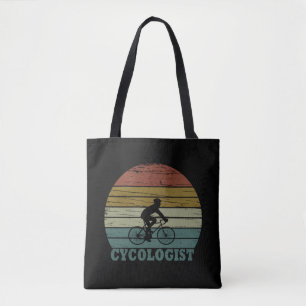 Cycologist funny cycling saying tote bag