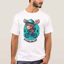 Cycologist Moose Riding Bicycle