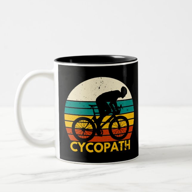 Cycopath /Cycling/Bicycle Two-Tone Coffee Mug (Left)