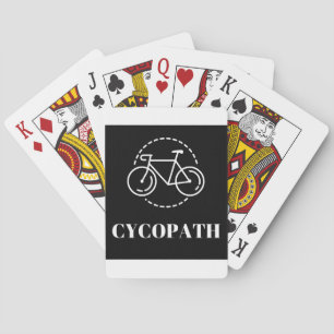 Cycopath Cycling Pun Minimalist Road Bike Cyclist Playing Cards