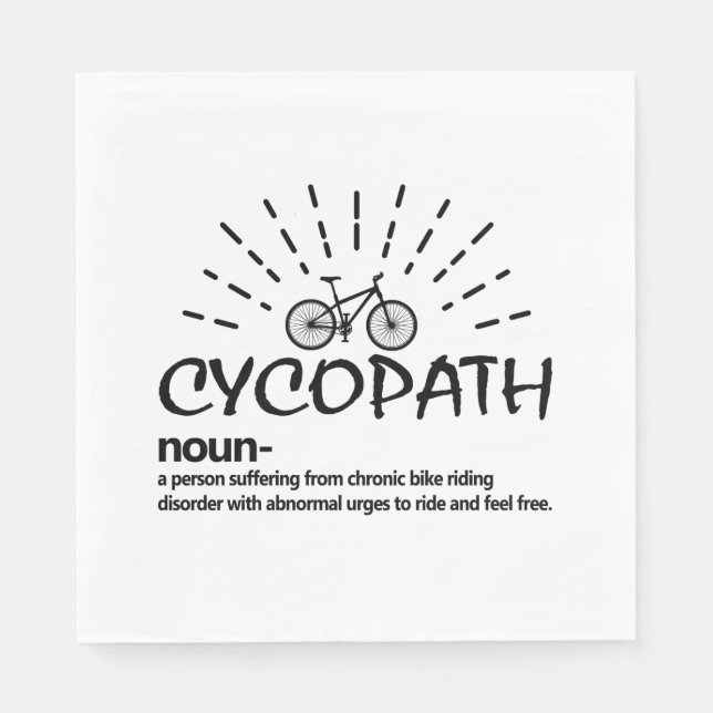 Cycopath Cyclist Napkin (Front)