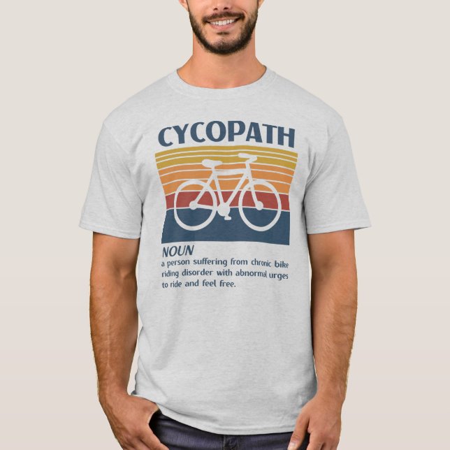 Cycopath Definition Retro Vintage Cycling T-Shirt (Front)