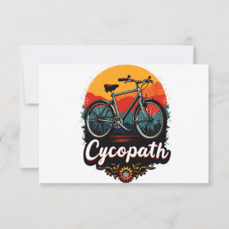 Cycopath: Energetic Bike and sunset Graphic Save The Date