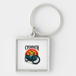 Cycopath: Energetic Bike with sunset Graphic Tee Key Ring