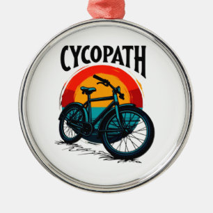 Cycopath: Energetic Bike with sunset Graphic Tee Metal Tree Decoration