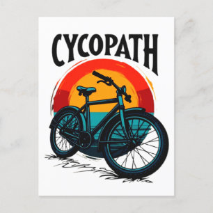 Cycopath: Energetic Bike with sunset Graphic Tee Postcard