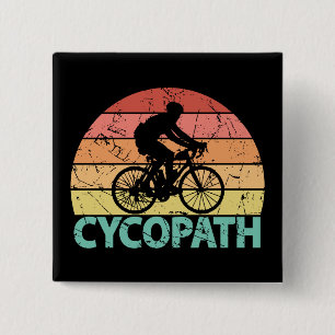 Cycopath Funny Cycling 15 Cm Square Badge
