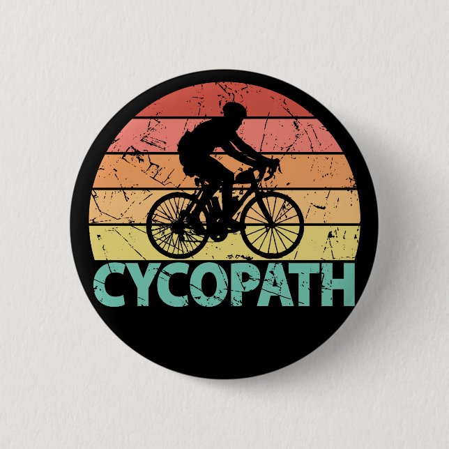 Cycopath Funny Cycling 6 Cm Round Badge (Front)
