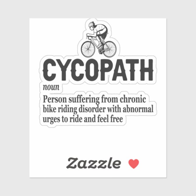 Cycopath Funny Cycling for Cyclists and Bikers  (Sheet)