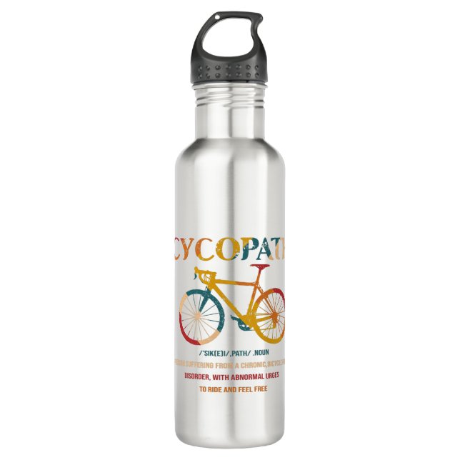 Cycopath Funny Cycling for Cyclists and Bikers 710 Ml Water Bottle (Front)