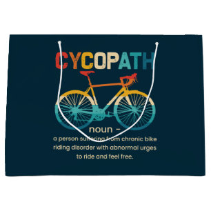Cycopath Funny Cycling for Cyclists and Bikers Large Gift Bag