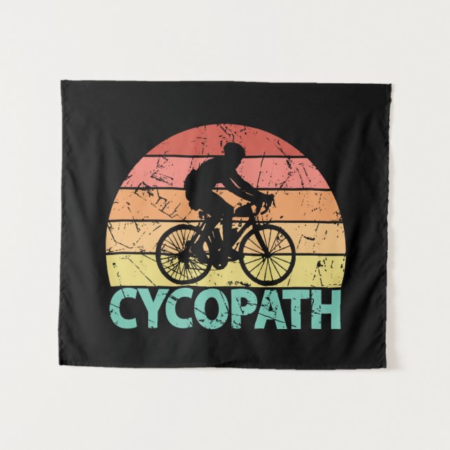 Cycopath Funny Cycling Tapestry (Front (Horizontal))