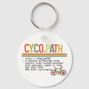 CycoPath Funny Humour Cyclist Bike Definition  Key Ring