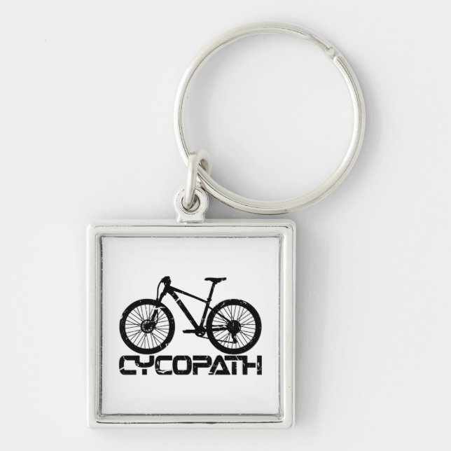 Cycopath - Funny MTB Biker Cyclist Cycling Lover Key Ring (Front)