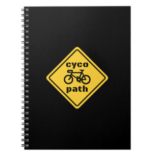 Cycopath Funny Road Sign for Cycle Lover T-Shirt Notebook