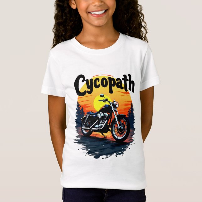 Cycopath Greatest Biker Tee with sunset graphic  (Front)