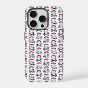 Cycopath Halloween Ghost on Pink Bicycle  iPhone 15 Pro Case